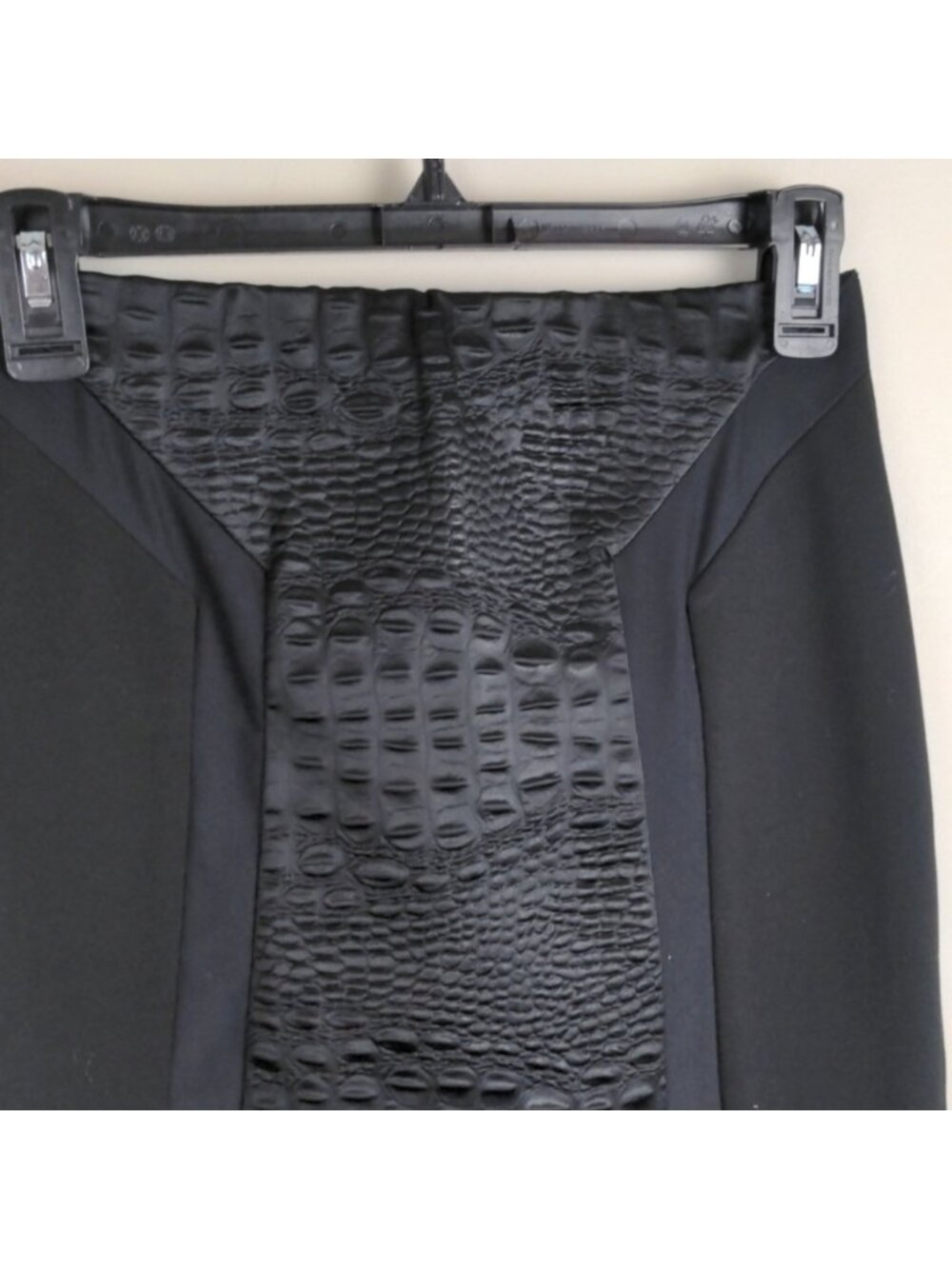 Maje Black Faux Alligator Zip Up Mini Skirt - Picture 6 of 11